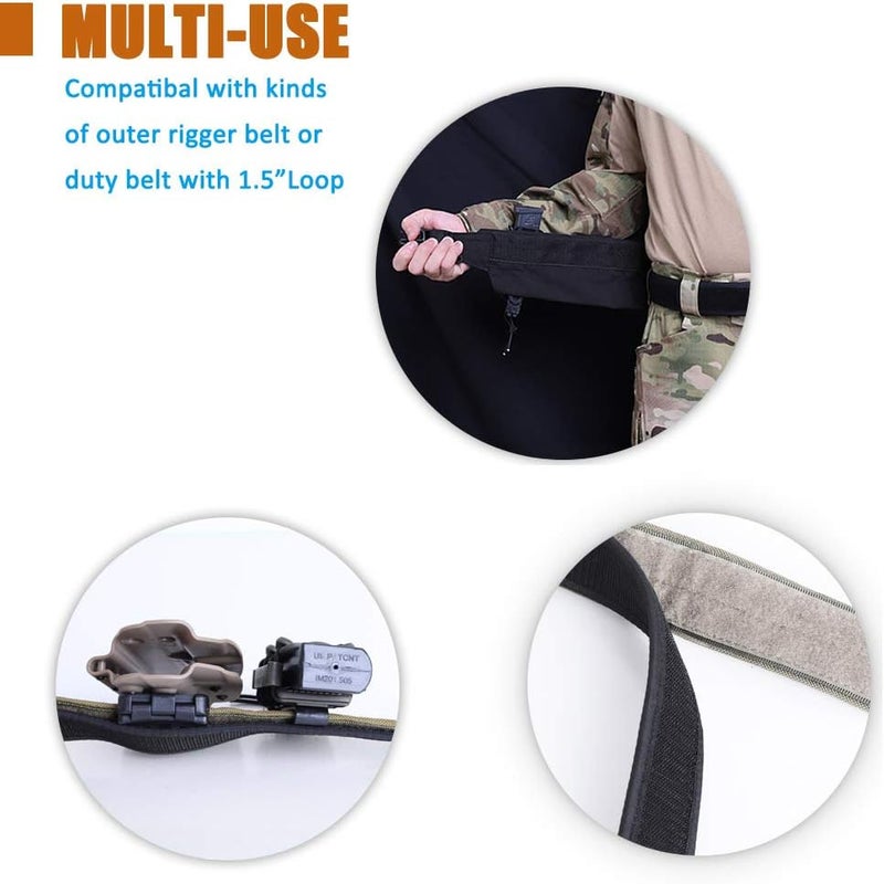 KRYDEX Hook Liner Inner Belt for Duty Belt 1.5" Tactcial Inner Belt Black - Image 3