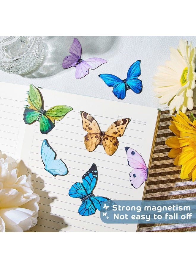 Nezyo Pack of 24 Butterfly Magnetic Bookmarks, Cute Butterfly Bookmarks, Magnetic Pages Markers, Foldable Page Clip for Children, Students, Christmas, Reading, Office Gifts - Image 5
