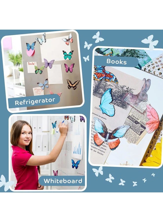 Nezyo Pack of 24 Butterfly Magnetic Bookmarks, Cute Butterfly Bookmarks, Magnetic Pages Markers, Foldable Page Clip for Children, Students, Christmas, Reading, Office Gifts - Image 4