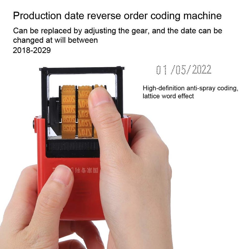 Fafeicy Handheld Food Date Coding Machine Adjustable Reverse Order Printer For Plastic Bags 60x40x100mm - Image 4