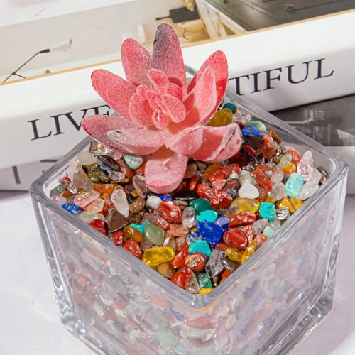 EZEELAI Chakra Crushed Stone Crystal Chips Bulk 0.88 Lb, Tumbled Healing Gemstones Rocks Quartz Pieces Irregular Shaped Decorative Vase Fillers Aquarium Gravel Rocks - Image 4