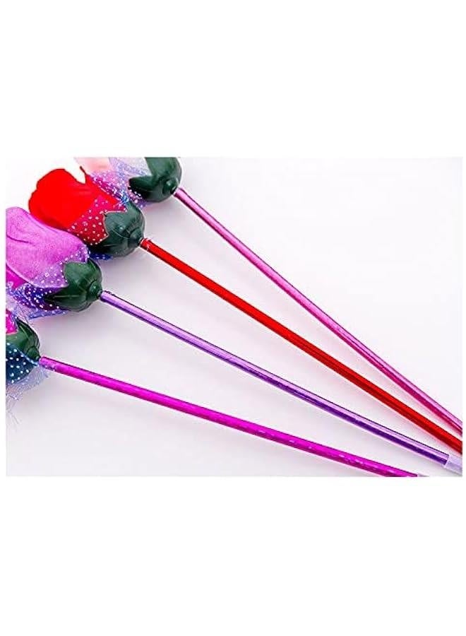 24 Pcs Rose Flower Ballpoint Pen,Stationery School Office Supplies Creative Rose Flower Pen - Image 4