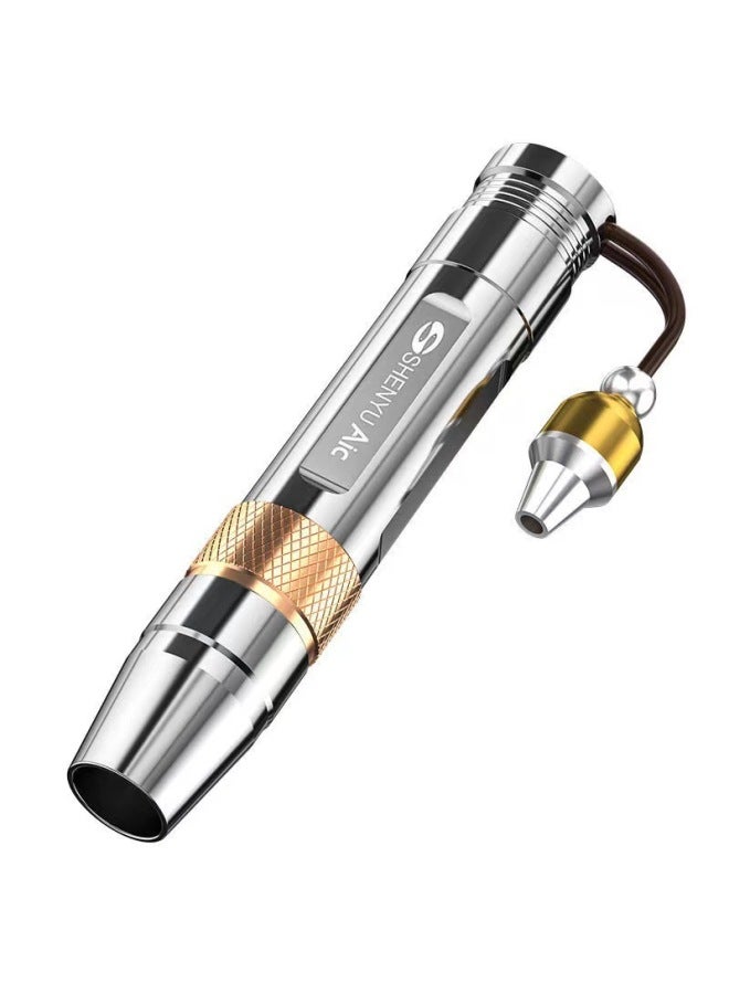 Shenyu Shines On Jade Special Strong Light Professional Appraisal Jewelry To See Jade 365nm Purple Light Flashlight-Product Specifications:V6 Three Light Source [white Light/yellow Light/365 Purple Light] One-handed  - Image 5