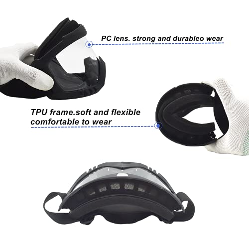 LJDJ Dirt Bike Goggles, 2 Pack ATV Off-Road Riding Motorcycle Motocross Glasses with Sun UV Protection Balaclava Full Face Cover for Youth, Teens, Men & Women - Image 4