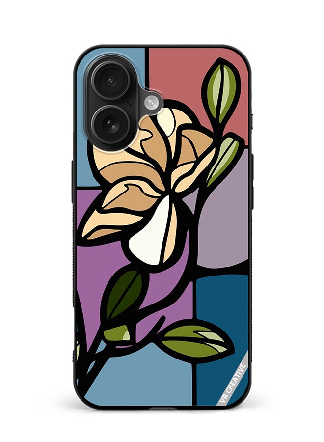 VR CREATIVE Protective Case Cover For Apple iPhone 16 Rose Design Multicolour