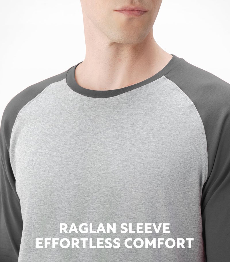 DAVID ARCHY Mens Pajamas Set - Soft Pj Sets for Men Long Sleeve Pajamas Men Cotton Mens Pjs Sets Loungewear with Pockets Dark Gray - Image 4