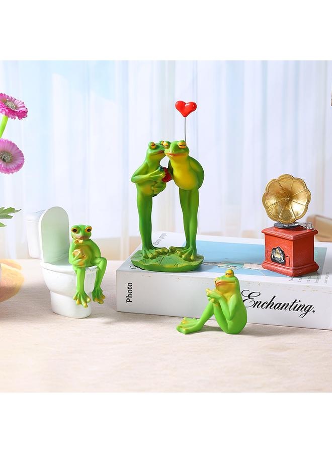 Bluejw New Cute Fun Micro-expression Frog Ornaments Home Window Resin Crafts Decoration Funny Creative Gifts - Image 2