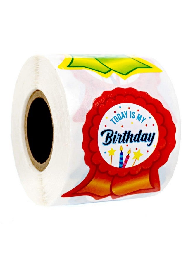 SBlabels Birthday Ribbon Stickers / 250 Birthday Stickers For Kids / 1 5/8" X 2" School Today Is My Birthday Labels - Image 2