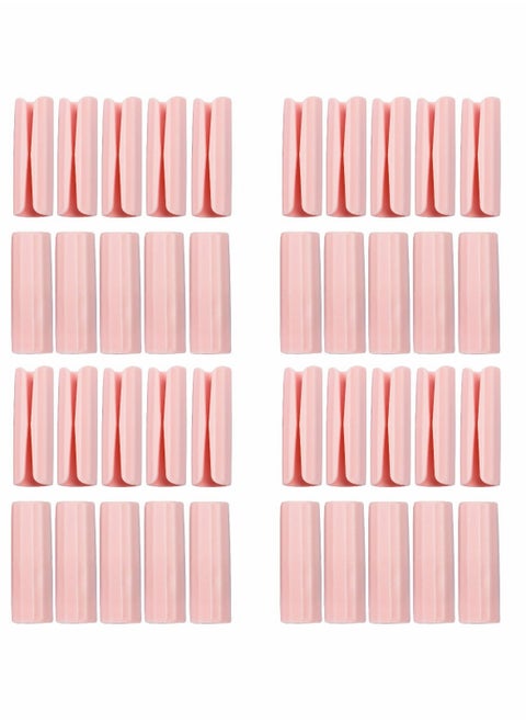Bed Sheet Grippers Fasteners Bed Sheet Clips Keep Sheets Snug for Mattresses with Raised Edge,Keeping Sheets and Mattresses Snug 40 Pieces (Pink)