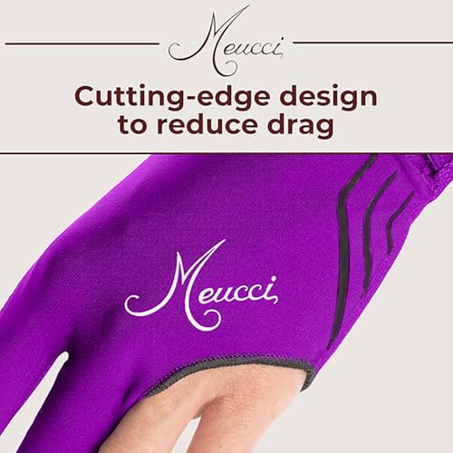 Meucci Elite Stroke Billiard Glove Purple Left Hand Large - Image 3