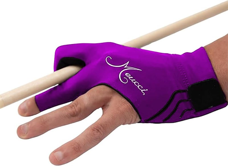 Meucci Elite Stroke Billiard Glove Purple Left Hand Large - Image 2