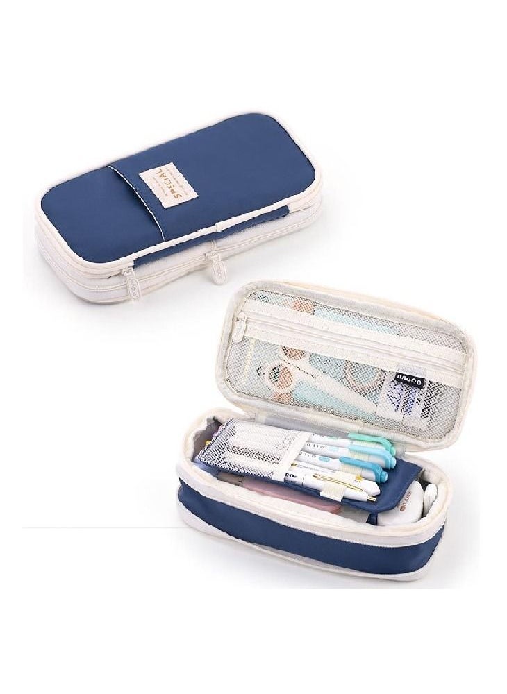 Pencil Bag Pen Case One Pieces, Large Capacity Students Stationery Pouch Pencil Holder Desk Organizer with Double Zipper, Portable Pencil Pouch for School Office Supplies. - pzsku/ZAF7AA64BE14287E8D657Z/45/_/1684200956/bd97baf7-eab1-46e2-a554-86943f6c140d