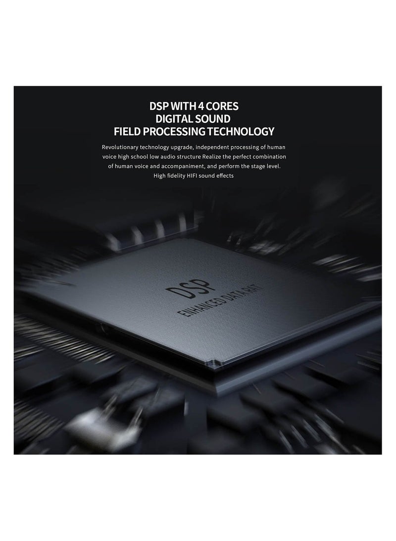 K1 High Quality Multifunctional Wireless Sound Card Bluetooth Microphone Audio Portable Handheld Karaoke Mic Speaker Player For Party Home (Gold) - Image 2