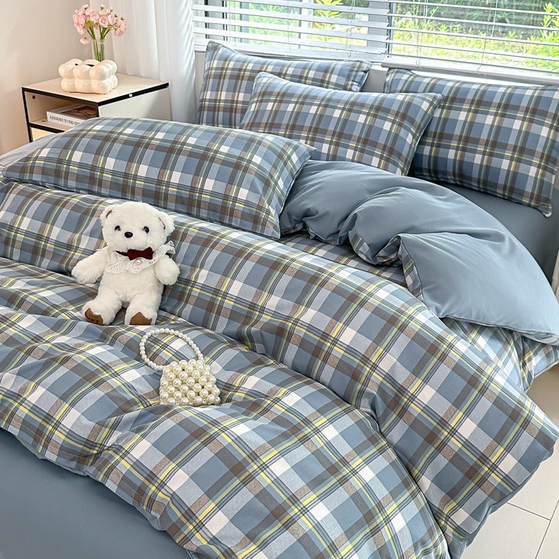 Luxurious 4pcs Bedding - Soft And Breathable Floral Print Duvet Cover, Flat Sheet, And Pillowcases - Skin-Friendly Polyester, Machine Washable - Perfect for All Seasons - Image 4