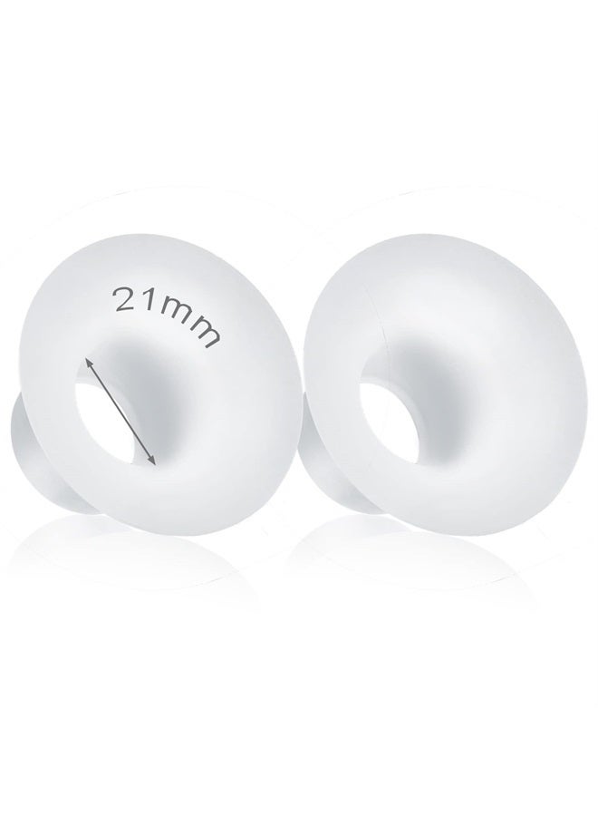 Durceler 21mm Silicone Flange Inserts Compatible with Medela/for Spectra S1 S2 / Elvie / S18 S21 / Momcozy S9 S12/ TSRETE 24mm Breast Pump Shields or Freemie 25mm; Reduce Nipple Tunnel Down to 21mm - Image 1