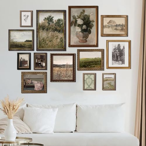 Kizbok Vintage Wall Art - Eclectic French Country Decor, Canvas Painting Prints for Wall Decor - Countryside Landscape, Floral Aesthetic Pictures - Unframed - Image 4