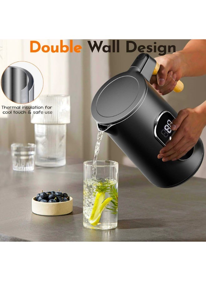 Chase Up Electric Kettle 2200W Fast Water Boiler, 1.7L Kettle Stainless Steels With Temperature Control For LED Touch Screen, Double Wall Anti Scald Water Heater 2H Keep Warm For Home - Image 4