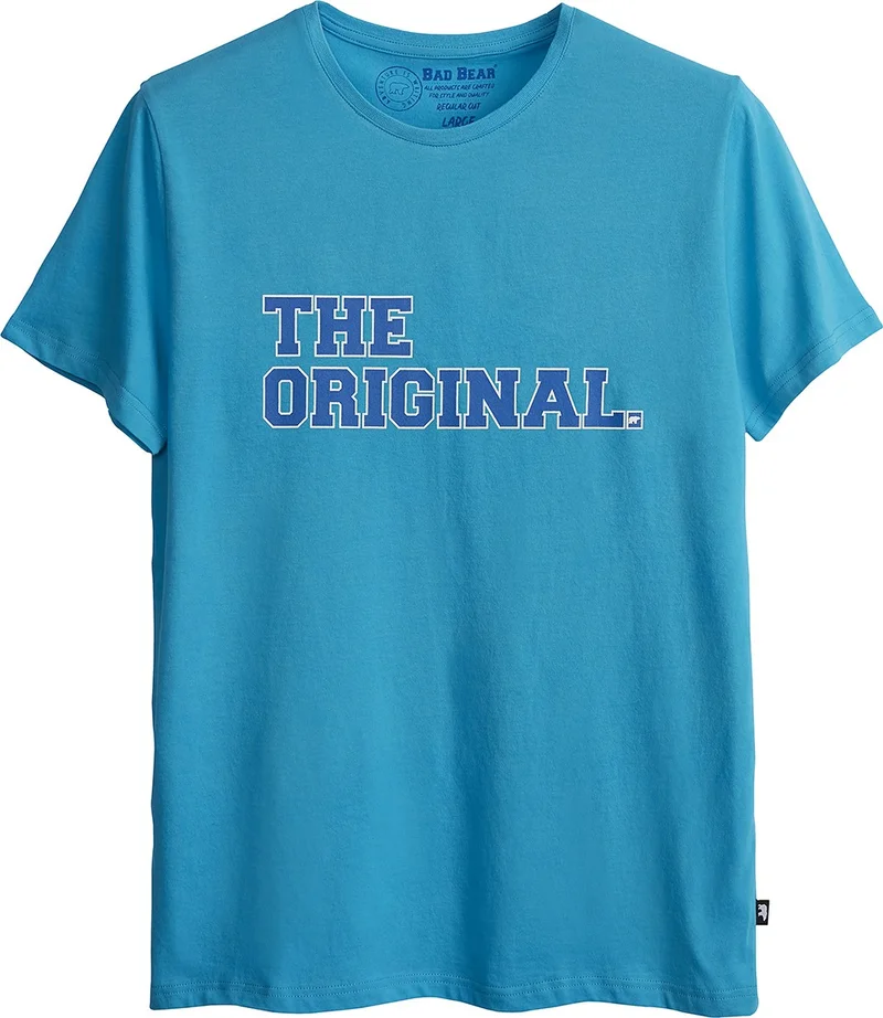 Bad Bear O Neck Short Sleeve Regular Fit Plain Blue Men's T-Shirt