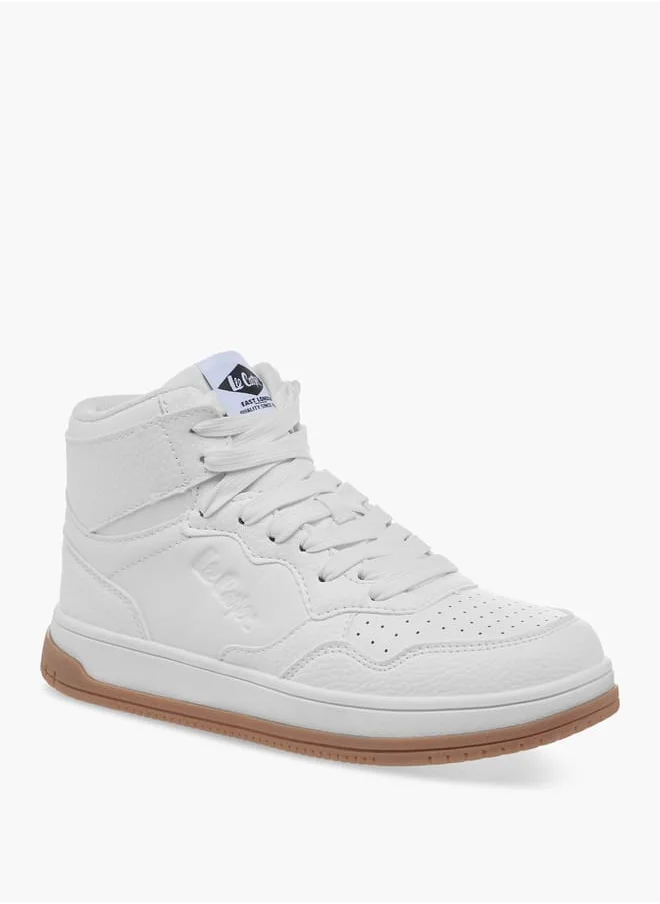 Lee Cooper Women's Logo Detail High Top Sneakers with Lace-Up Closure