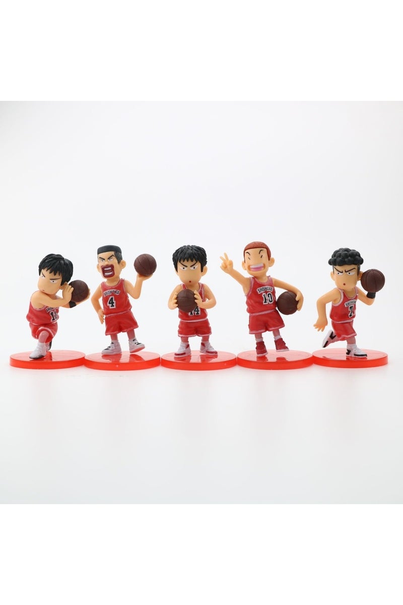 red Slam Dunk Q Edition Five Piece Set Sakuragi Hanamichi Ryukawa Maple Shobei Basketball Team Doll