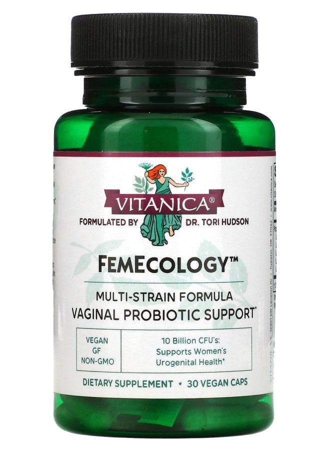 Vitanica FemEcology Vaginal Probiotic Support 10 Billion CFU 30 Vegan Caps 