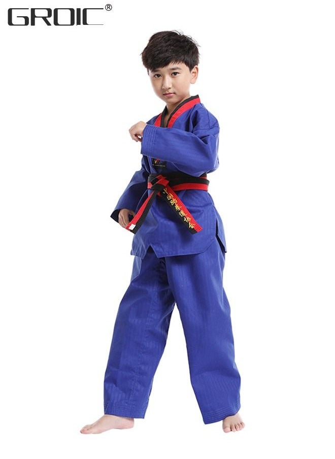 GROIC بدلة التايكوندو، زي BJJ Gi Jiu Jitsu Gi البرازيلي للأطفال الصغار، زي متين وسترة، أجزاء ملابس التدريب الرياضي  - Image 5