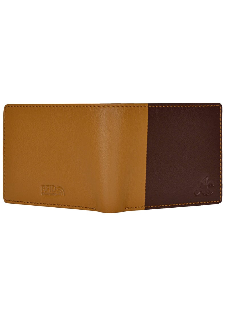 HORNBULL Joseph RFID Blocking Leather Wallet for Men, Brown, Two-Fold Wallet  - Image 4