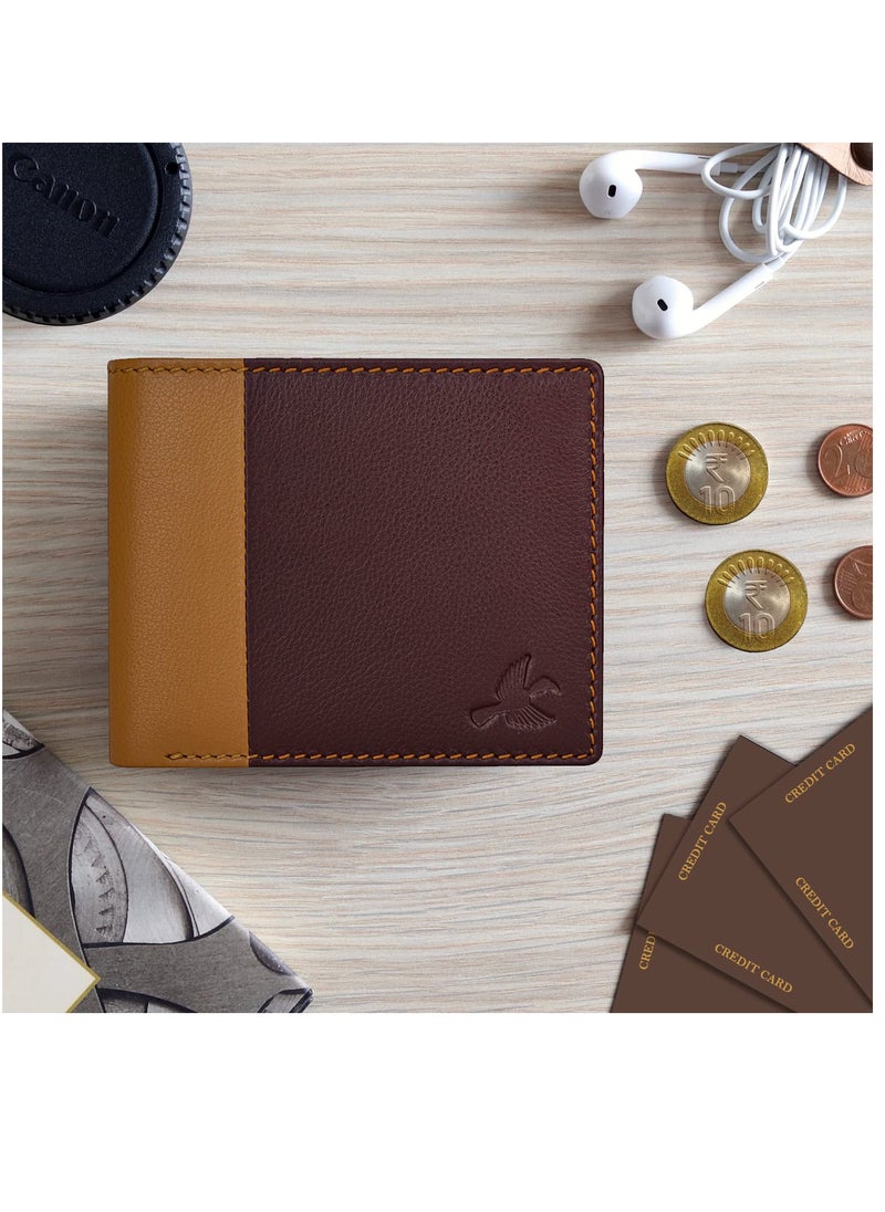 HORNBULL - Joseph RFID Blocking Leather Wallet for Men, Brown, Two-Fold Wallet - Image 1