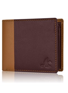 Joseph RFID Blocking Leather Wallet for Men, Brown, Two-Fold Wallet