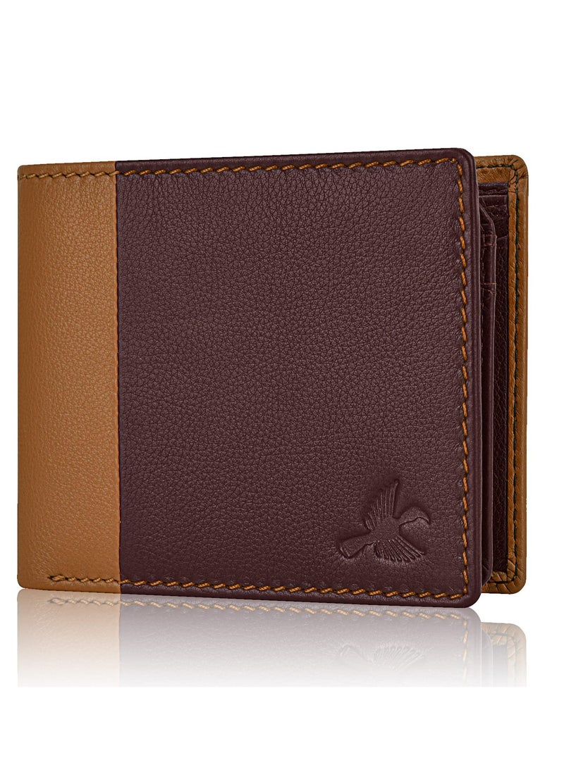 HORNBULL Joseph RFID Blocking Leather Wallet for Men, Brown, Two-Fold Wallet  - Image 1