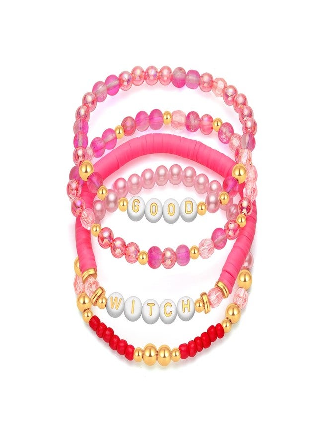 Flvkev Elphaba Galinda Friendship Matching Bracelets Witch Matching Bracelets BFF Couples Accessories Christmas Gifts (pink) - Image 1
