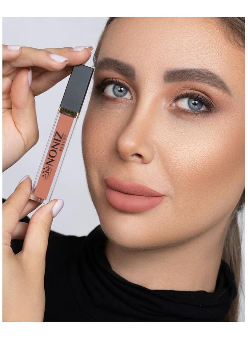 NONIZ BEAUTY NONIZ Liquid Lipstick Matte Finish - Waterproof Highly Pigmented 10 Lip Shades - Velvety Liquid Lip Sticks (Nude N Wet 56)  - Image 3