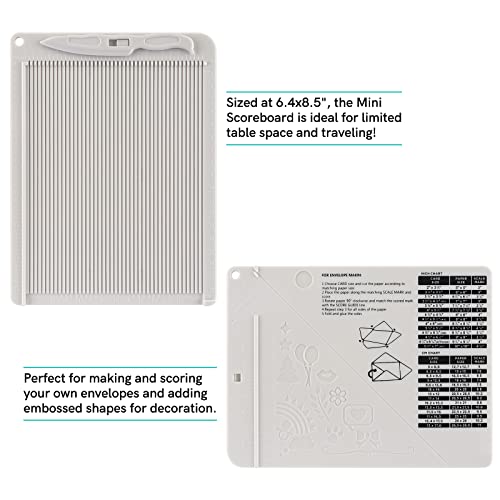 CYFUN Design 2 Pcs/Sets Mini Score Board & Corner Punch for Paper Craft, 6.4x8.5inch Multi-Purpose Scoring Board with Bone Folder for Crafting, Make Envelopes, Box, Cards, Precision Photos, and More - Image 5
