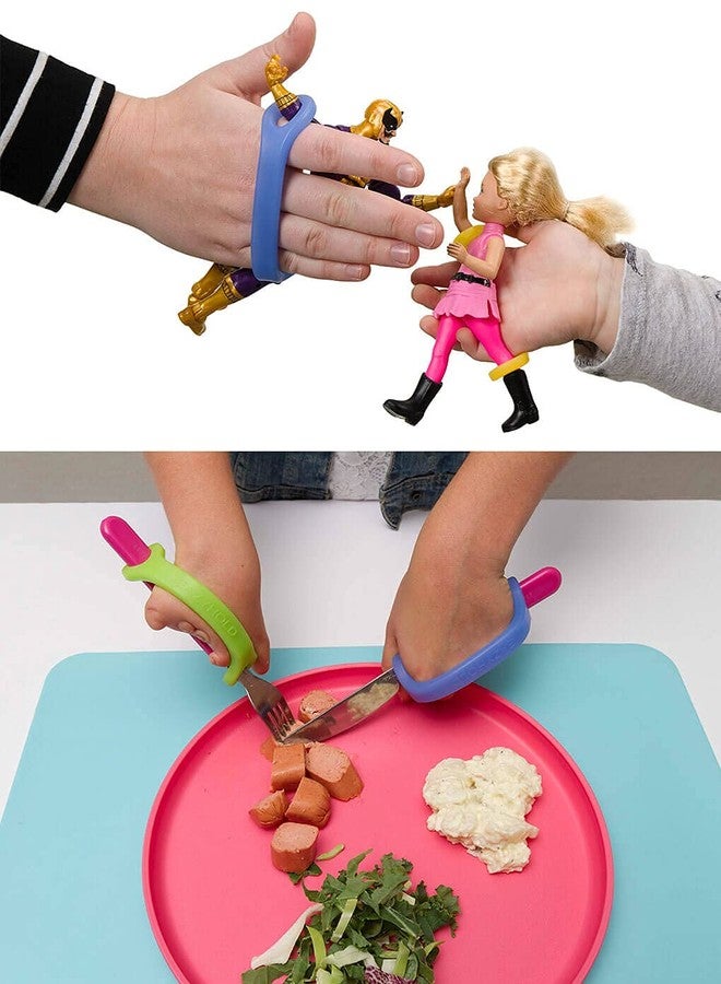 EazyHold, Silicone Adaptive Aids, Non-Slip Handles, Hand Tremors, Arthritis, Limited Hand Mobility, Poor Grip, Limb Loss, Cerebral Palsy, Stroke. with Sippy Cup Holder Strap (All Ages 8 Pack) - Image 5