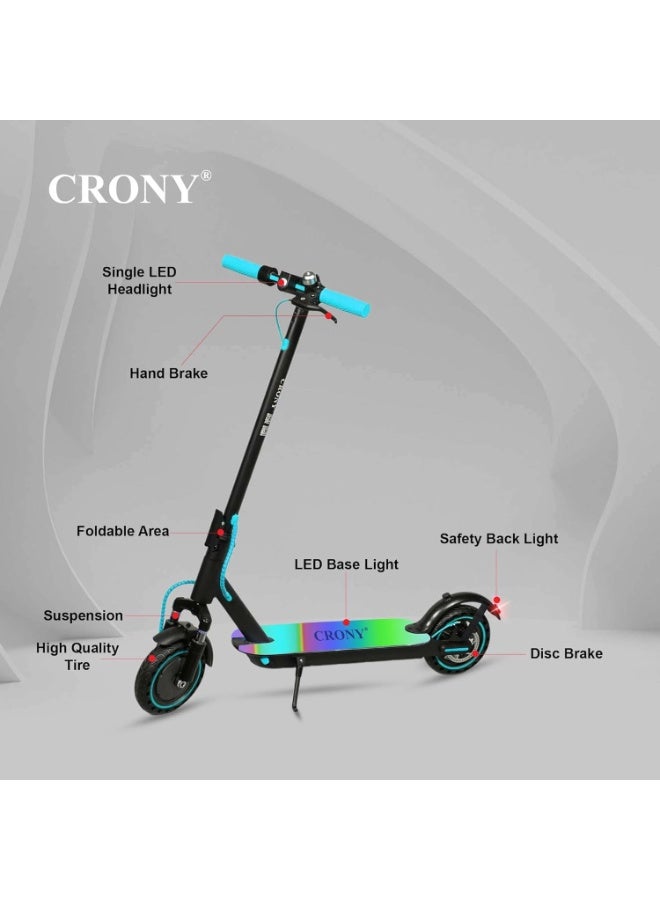 كروني سكوتر كهربائي M365، 7 ألوان، تعليق أمامي، سرعة عالية، أقصى سرعة 40 كم/ساعة، إطارات عسلية 8.5 بوصة، 36 فولت/7.8 أمبير/ساعة، فرامل قرص هيدروليكية خلفية، سكوتر كهربائي، سهل الطي، دراجة كهربائية محمولة للبالغين والأطفال، لوح تزلج بحمولة 120 كجم مع جرس، هيكل من الألومنيوم 21 كجم، أداة تنقل حضرية، تعليق واتصال بالتطبيق، أزرق - Image 2