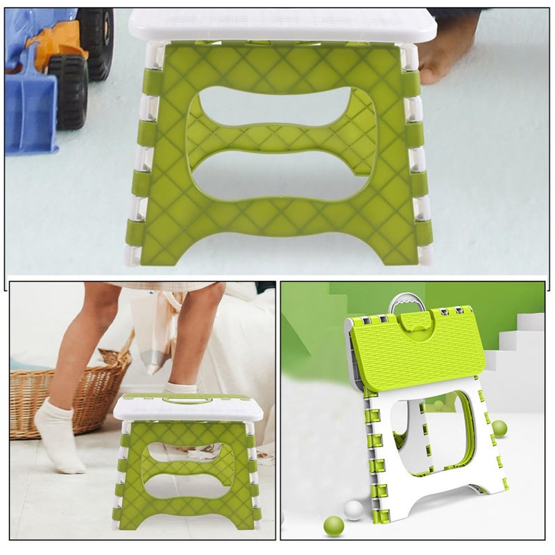 Medium Green Portable Folding Stool Thickened Plastic Camping Chair for Outdoor Fishing Hiking Travel Home - Image 5