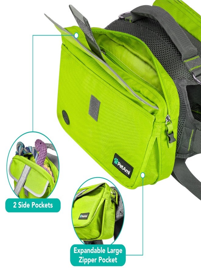 PetAmi Dog Backpack for Medium & Large Dogs, Saddle Bag for Dogs to Wear for Hiking, Pet Backpack Harness Dog Pack with Reflective Side Pockets for Walking Running - Image 5