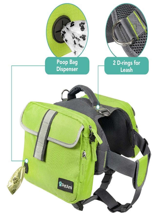 PetAmi Dog Backpack for Medium & Large Dogs, Saddle Bag for Dogs to Wear for Hiking, Pet Backpack Harness Dog Pack with Reflective Side Pockets for Walking Running - Image 4