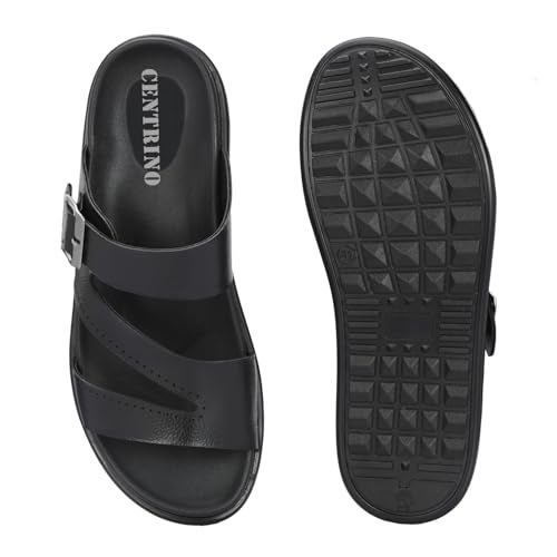 Centrino Sandal for Men | Grip Insole for Stability | Traditional Look with Straps | Comfortable Casual look sandal for Men's 9280-1 - Image 4