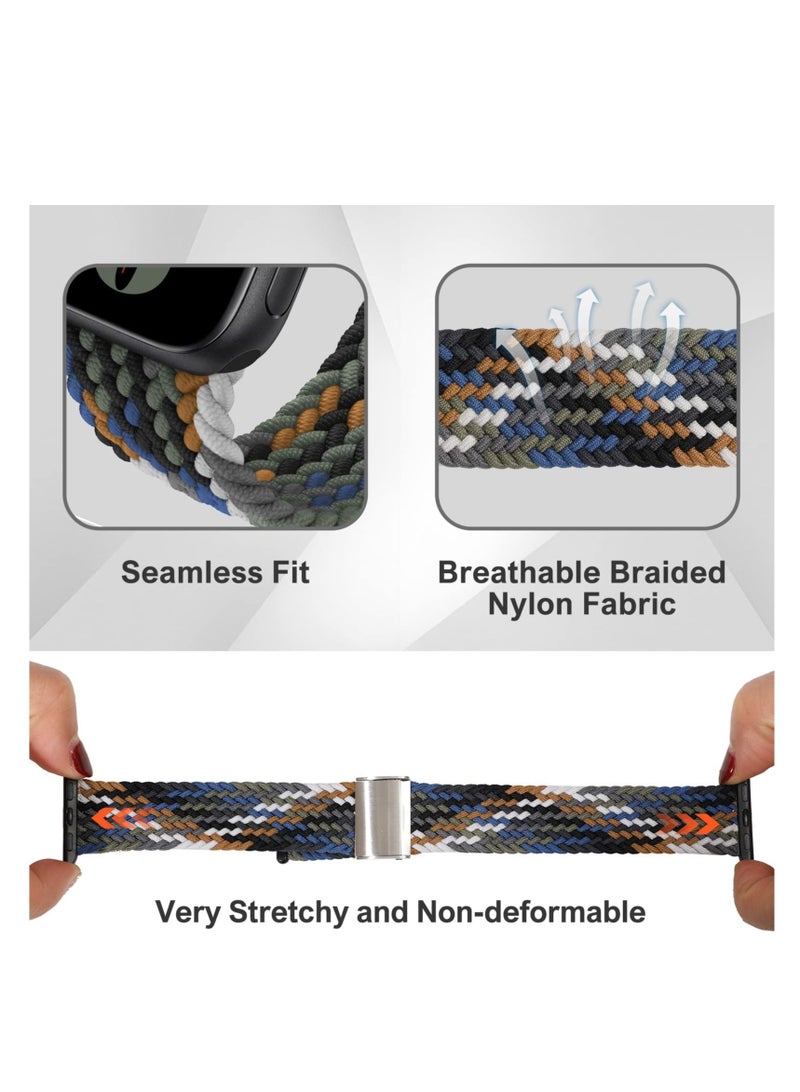 Adjustable Braided Solo Loop Stretchable Elastics for iWatch ,Ultra Compatible with Apple Watch Bands 38mm 40mm 41mm - Image 3