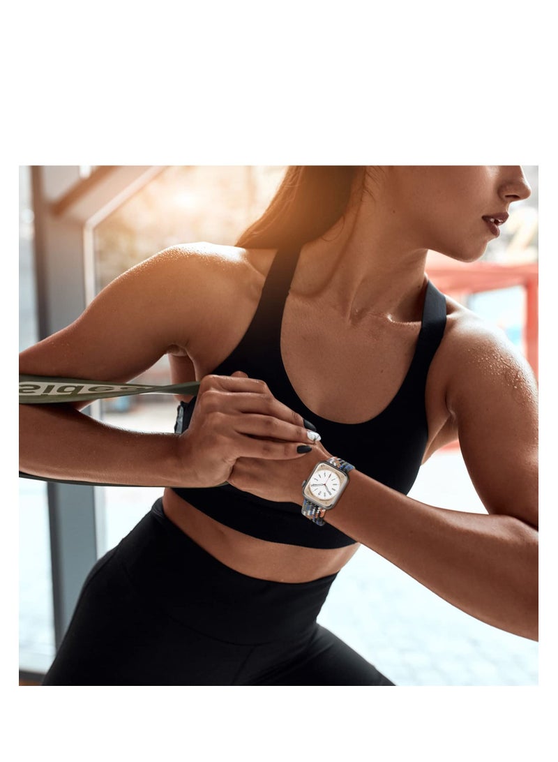 Adjustable Braided Solo Loop Stretchable Elastics for iWatch ,Ultra Compatible with Apple Watch Bands 38mm 40mm 41mm - Image 4