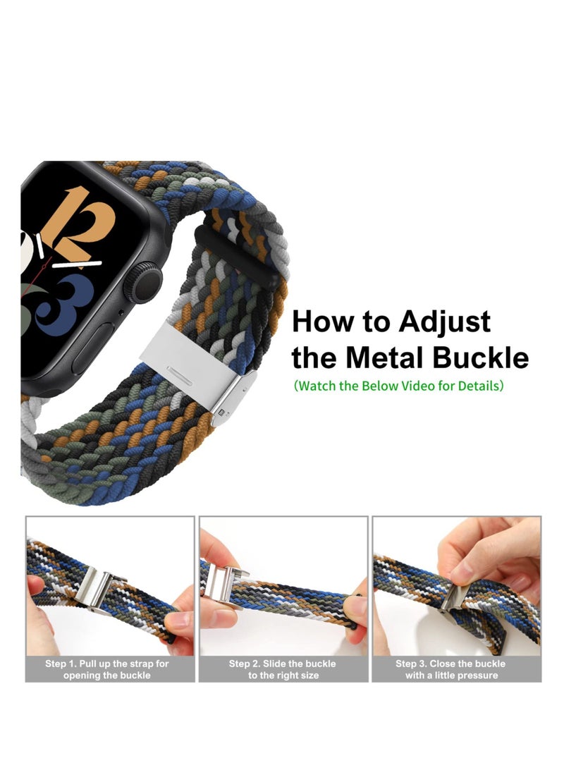 Adjustable Braided Solo Loop Stretchable Elastics for iWatch ,Ultra Compatible with Apple Watch Bands 38mm 40mm 41mm - Image 2