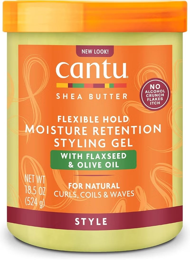 Cantu Moisture-Retaining Hair Styling Gel with Flaxseed and Olive Oil - 524g - Image 1