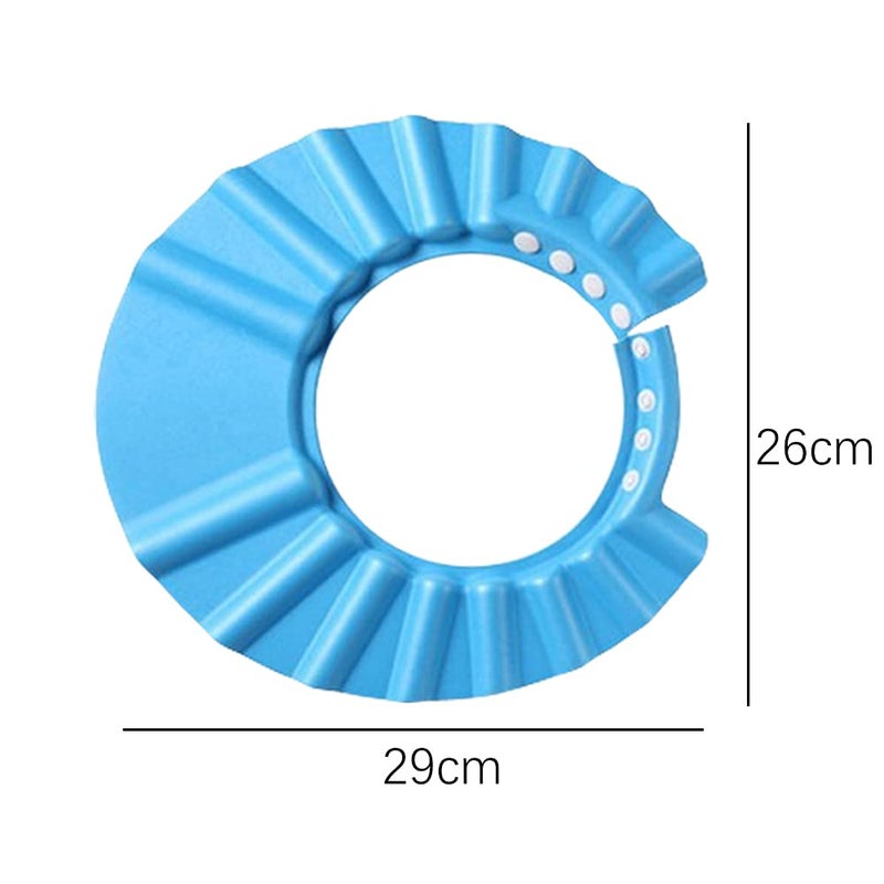 Aloces 3 Pieces Baby Shower Cap, Adjustable Soft Shower Hat for Kids Safe Shampoo Shower Bathing Protection Bath Cap Baby Hair Washing Aids (Pink, Blue, Yellow) - Image 4