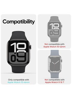 Denx Screen Protector for Apple Watch Series 10 46mm, with Anti Scratch for Apple Watch 10 46mm, True Color Display, Easy to Install, Ultra Clear  - Image 2