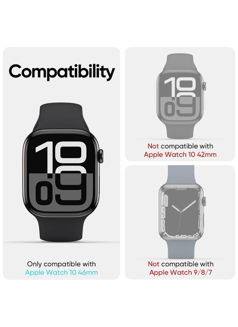 Denx Screen Protector for Apple Watch Series 10 46mm, with Anti Scratch for Apple Watch 10 46mm, True Color Display, Easy to Install, Ultra Clear  - Image 2