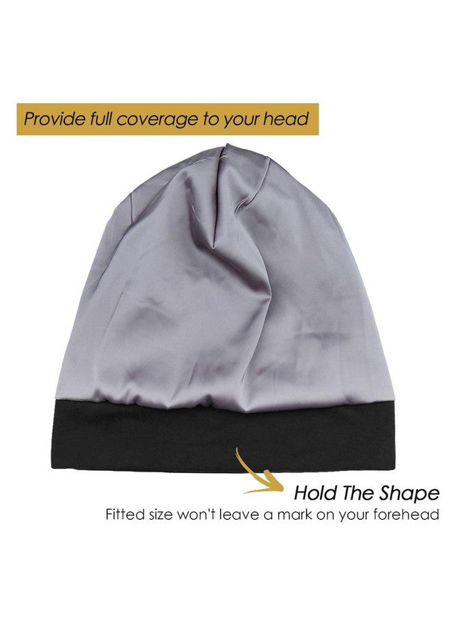 FocusCare Women'S Soft Slouchy Satin Lined Hat Beanie Cap Light Weight Beanie For Long Hair Sleeping - Image 3