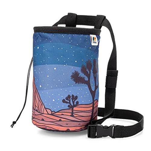 Oso Supply Co Climbing Chalk Bag for Adults and Kids Drawstring Closure Adjustable Waist Belt IndoorOutdoor Training Rock Climbing Bouldering Weightlifting Joshua Tree - Image 1