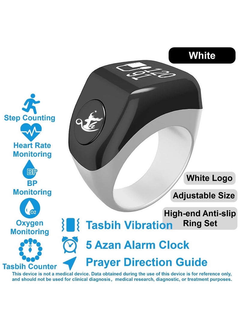 Generic Multifunctional Prayer Smart Ring, Lucky Ring, Tasbih Counter, Azan Alarm, Prayer Direction Guide, Digital Watch Ring, Tasbeeh Beads Ring, Electronic rosary, Forgiveness Ring, TBSoon Aladdin Treasure iQIBLA Zikr Ring  - Image 1