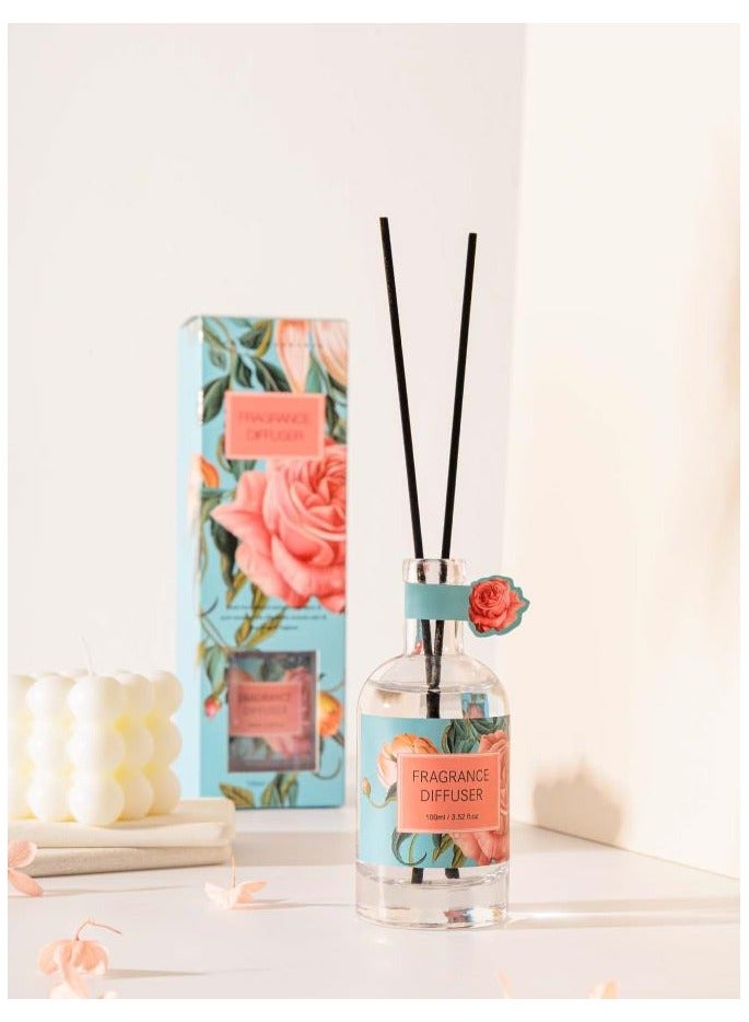 100 ml Luxury Reed Diffuser - Vanilla Sandalwood | 3.4 oz | Aromatherapy Air Freshener Fragrance Home Fragrance, Oil Diffuser